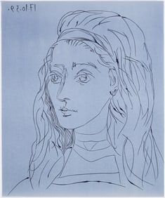Pablo Picasso, Portrait de Jacqueline (Orozco 214), Grabados al linoleo, Limited Edition Linocut