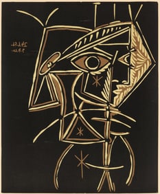 Pablo Picasso, Tete de femme (Orozco 214), Grabados al linoleo, Limited Edition Linocut