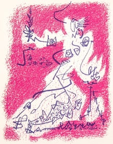 Andre Masson, Le depart, Souvenirs et portraits d'artistes, Limited Edition Lithograph