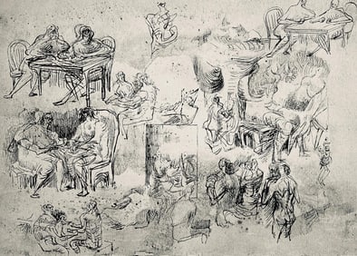 Henry Moore, Page from Sketchbook, The Drawings of Henry Moore, Limited Edition Lithograph