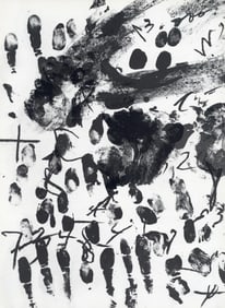 Antoni Tapies, Composition, Derriere le miroir, Limited Edition Lithograph