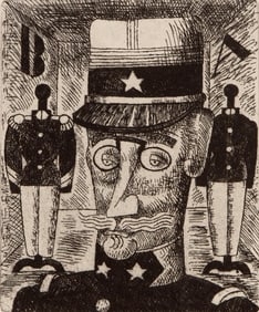 Marcel Gromaire, Composition, Vers un monde volage, Limited Edition Etching