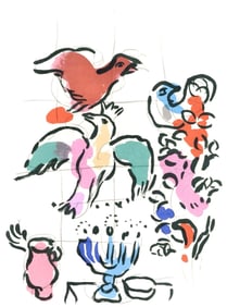 Marc Chagall, Tribe of Asher, Jerusalem Windows, Limited Edition Lithograph