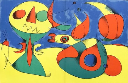 Joan Miro, Composition (Cramer 34; Mourlot 227), Derriere le miroir, Limited Edition Lithograph