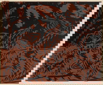 Pablo Picasso, Les danseurs au hibou (Orozco 214), Grabados al linoleo, Limited Edition Linocut