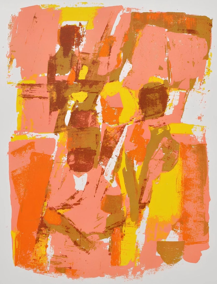 Orlando Pelayo, Composition, Œuvres completes d'Albert Camus, Limited Edition Lithograph (1 of 4)