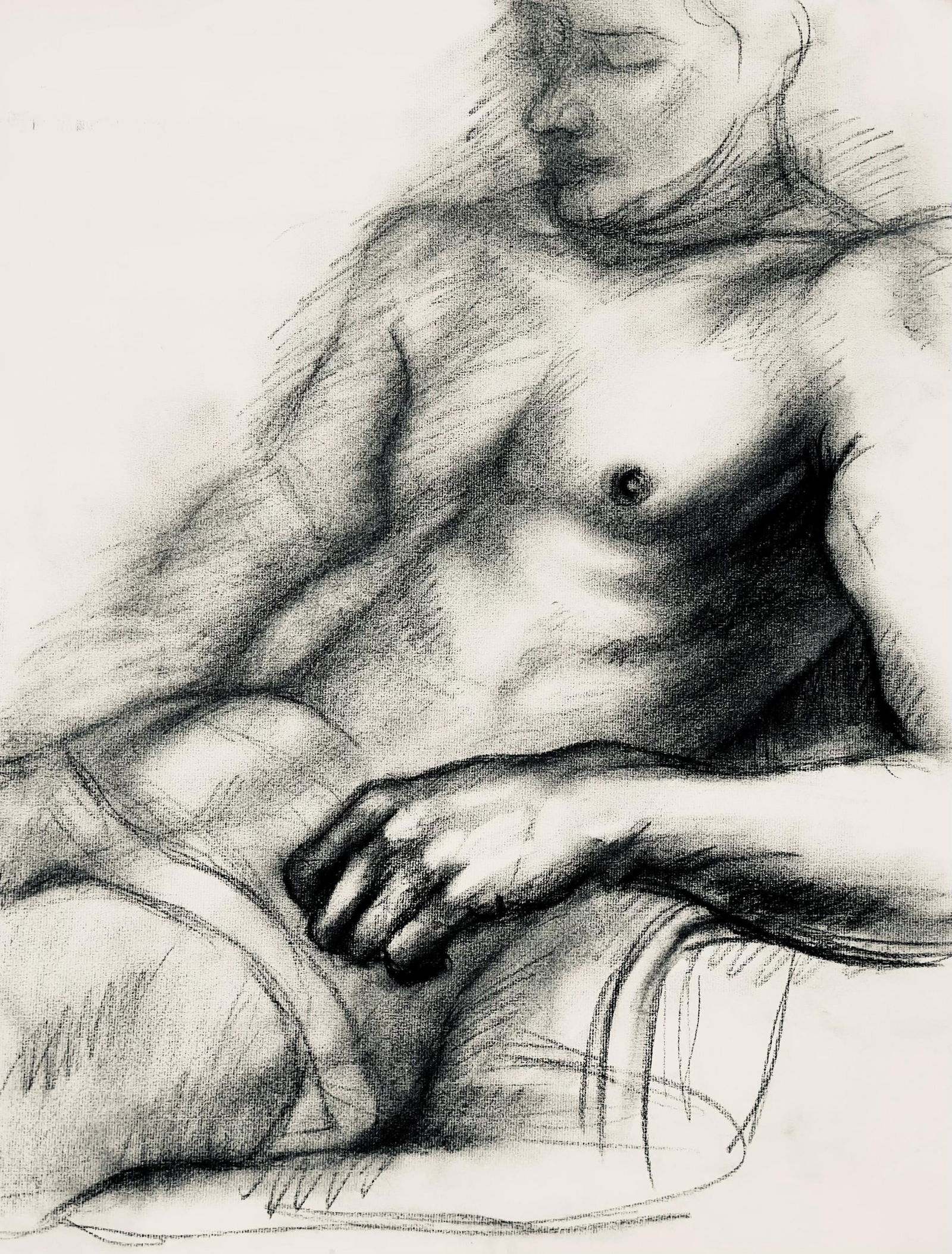 Ian Hornak, Renaissance Male Nude Figure Study, 1963, Original Drawing (1 of 4)