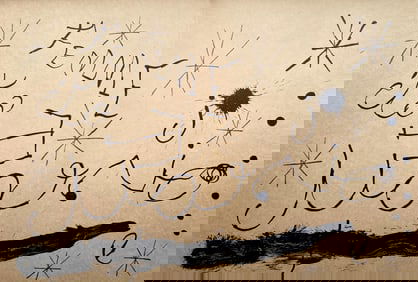 Joan Miro, Composition (Cramer 102; Mourlot 428-449), Derriere le miroir, Limited Edition Lithograph