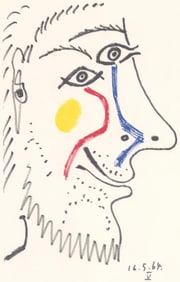 Pablo Picasso, Picasso, 16.5.64. V (Cramer 148), Le Gout du Bonheur, Limited Edition Mixed Media