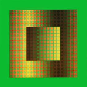 Victor Vasarely, Composition, Folklore Planetaire, Limited Edition Heliogravure