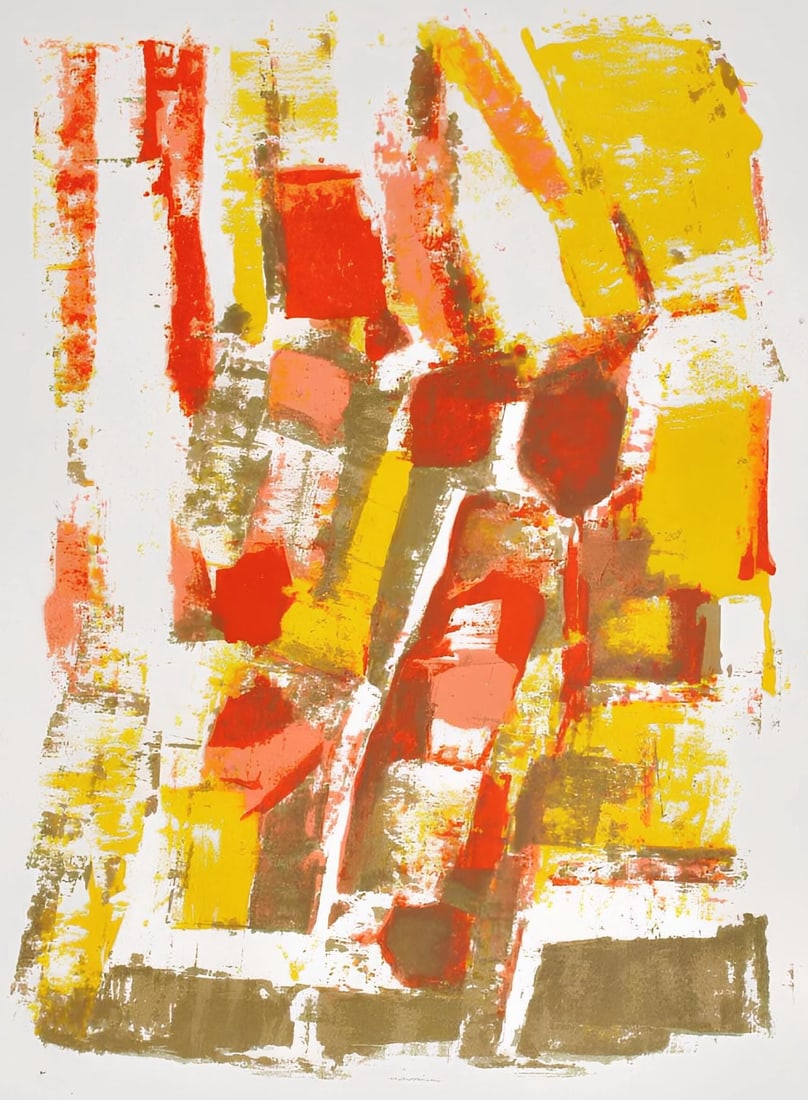 Orlando Pelayo, Composition, Œuvres completes d'Albert Camus, Limited Edition Lithograph (1 of 4)