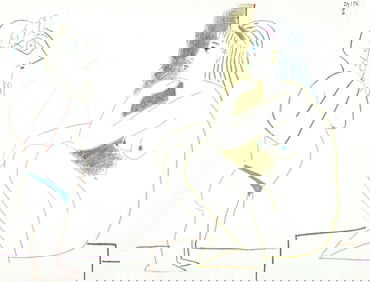 Pablo Picasso, Composition, La Comedie Humaine, Verve, Revue Artistique et Litteraire, Limited