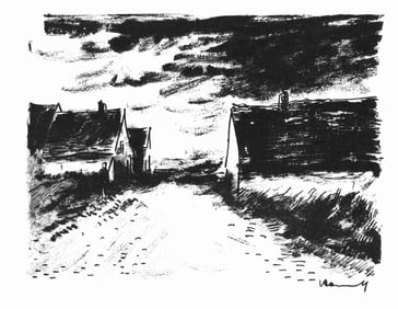 Maurice de Vlaminck, Maisons dans la Beauce (Walterskirchen 274), Vlaminck, Signed, Limited Edition