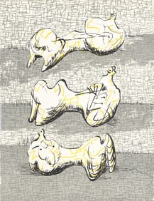 Henry Moore, Composition (Cramer 182), XXe siecle, Limited Edition Lithograph