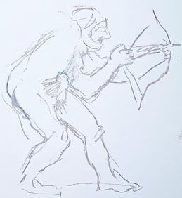 Oskar Kokoschka, Composition, Skizzenbuch der Italienischen Reise 1963, Limited Edition Lithograph