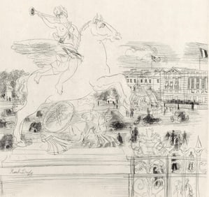 Raoul Dufy, Les Champs-Elysees, Place de la Concorde, A La gloire a Paris, Limited Edition Etching