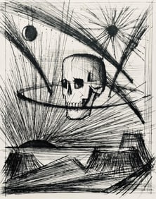 Bernard Buffet, Composition (Reinz 208-222), Voyages Fantastiques, Limited Edition Etching