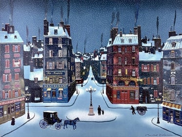 Michel Delacroix, Nuit de decembre, Limited Edition Lithograph