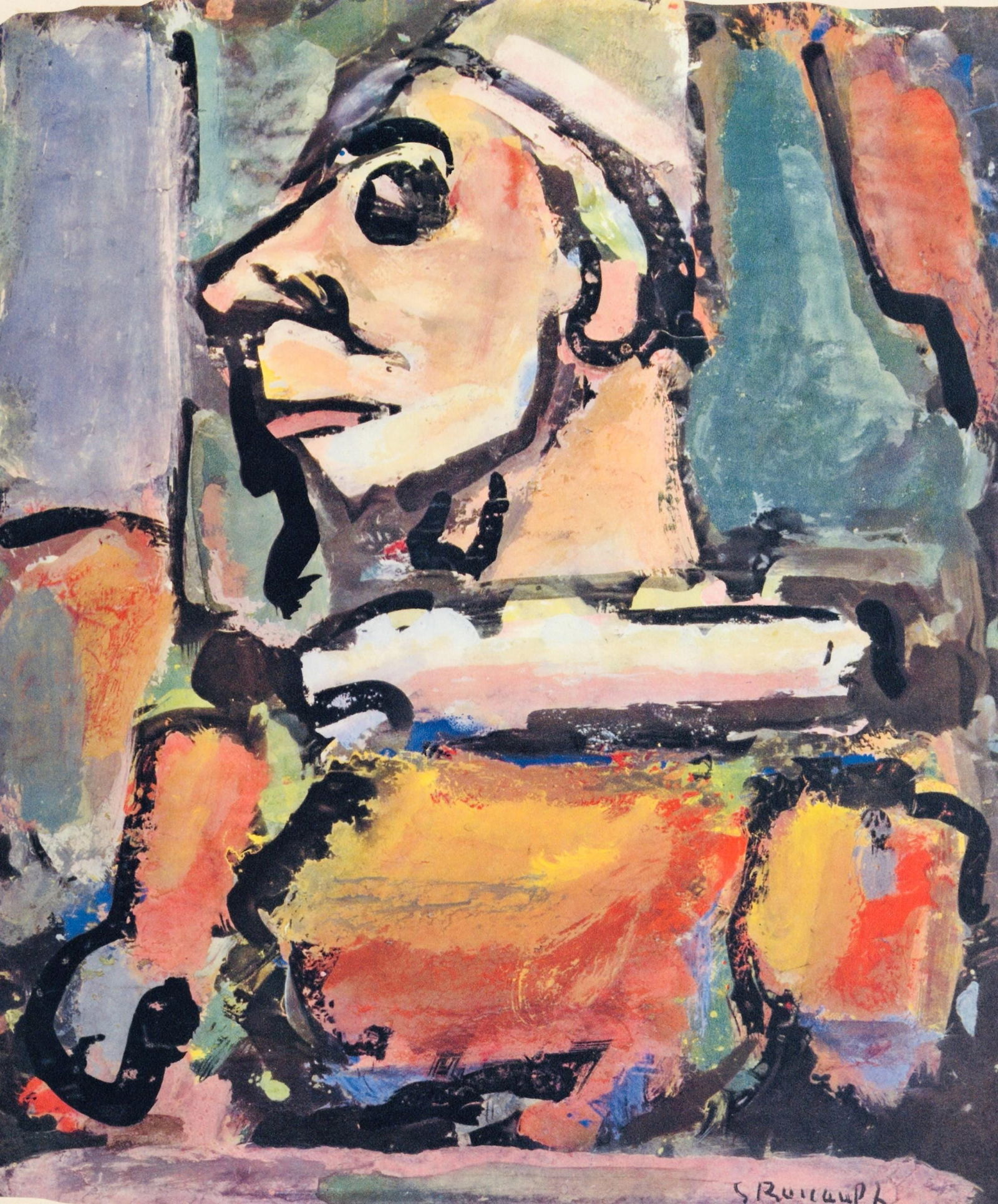 Georges Rouault, Le Moqueur, Divertissement, Editions de la Revue Verve, Limited Edition Lithograph (1 of 4)