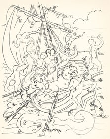 Andre Derain, Enlevement de Dionysos, Vins, Fleurs et Flammes, Limited Edition Lithograph