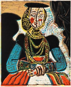 Pablo Picasso, Portrait de jeune fille (Orozco 214), Grabados al linoleo, Limited Edition Linocut