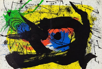 Joan Miro, Composition (Cramer 239; Mourlot 890), Derriere le miroir, Limited Edition Lithograph