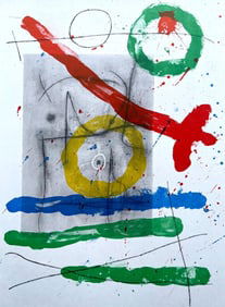 Joan Miro, Composition (Cramer 102; Mourlot 428-449), Derriere le miroir, Limited Edition Lithograph