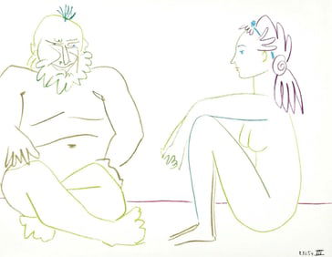 Pablo Picasso, Composition, La Comedie Humaine, Verve, Revue Artistique et Litteraire, Limited