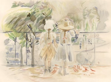 Berthe Morisot, Au Jardin des Tuileries, Berthe Morisot Seize Aquarelles, Limited Edition Lithograph