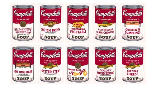 Andy Warhol, Campbell's Soup II, Suite of Ten, Official Limited Edition, Sunday B. Morning,