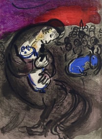 Marc Chagall, Lamentations of Jeremiah (Mourlot 117-46; Cramer 25), Drawings from the Bible, Verve: