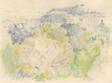 Berthe Morisot, Montagne du Chateau a Nice vu de Cimiese, Berthe Morisot Seize Aquarelles, Limited