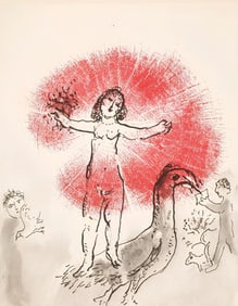 Marc Chagall, Composition, Lettres d'hivernage, Limited Edition Lithograph