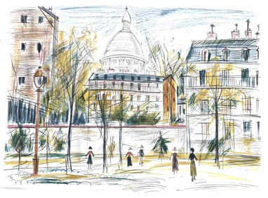 Maurice Utrillo, Composition, Eloge de Maurice Utrillo, Limited Edition Lithograph