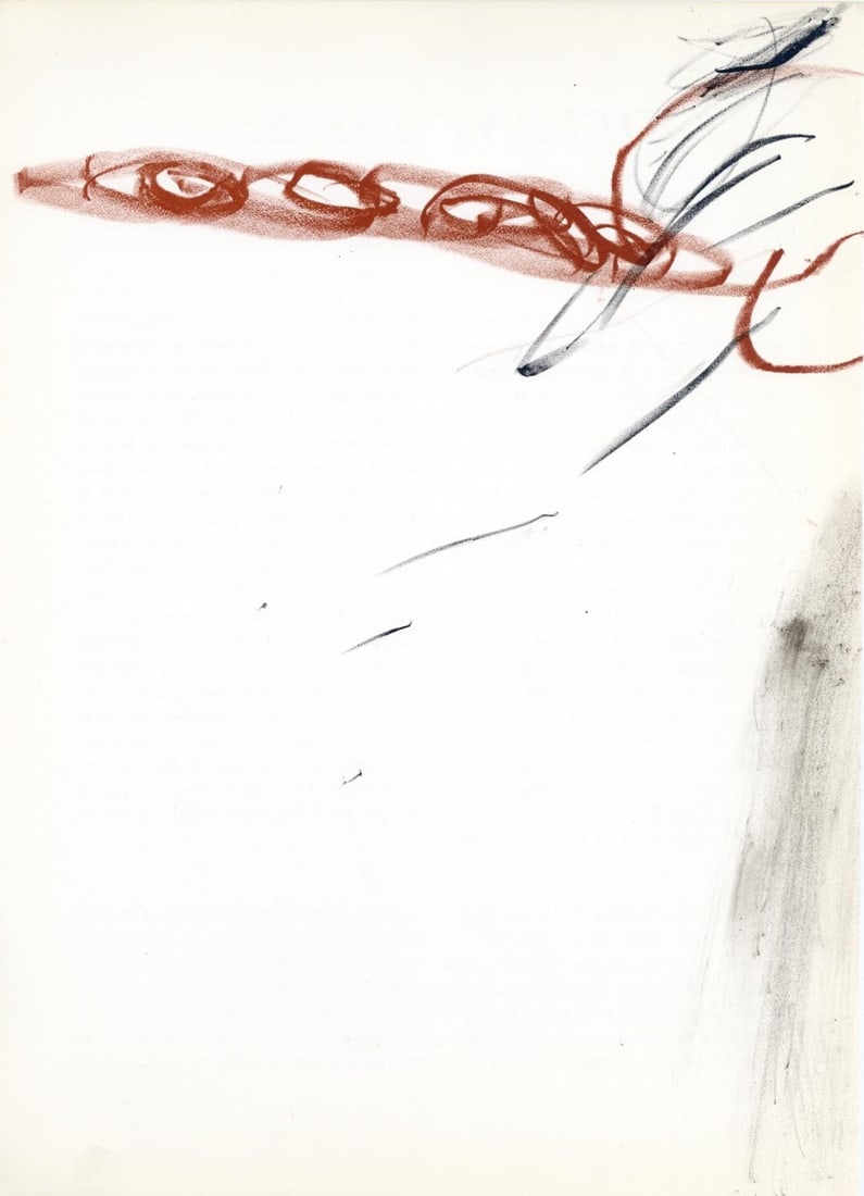 Antoni Tapies, Composition, Derriere le miroir, Limited Edition Lithograph