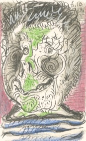Pablo Picasso, 6.10.64. III (Cramer 148), Le Gout du Bonheur, Limited Edition Mixed Media Lithograph