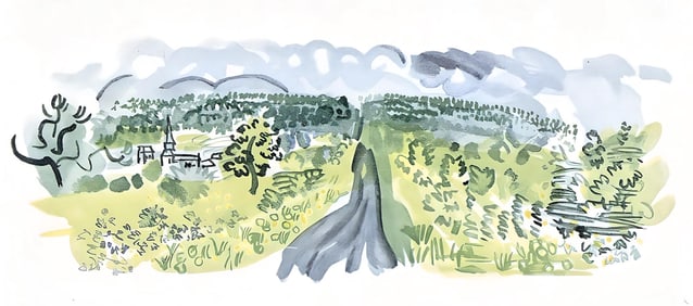 Raoul Dufy, Village de France, Vacances forcees