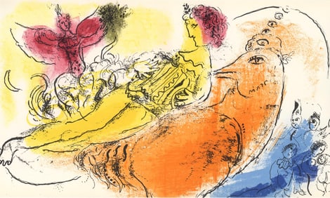 Marc Chagall, Composition (Mourlot 192-207; Cramer 34), Limited Edition Lithograph