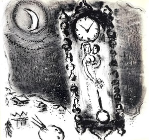 Marc Chagall, Chagall's Uhren, Limited Edition Lithograph