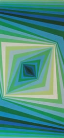 Victor Vasarely, Composition, Progressions II, Limited Edition Heliogravure