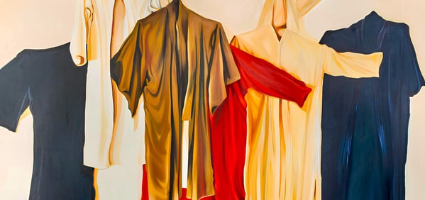 Lowell Nesbitt, Robe Series, Original Painting (75 x 117 inches)