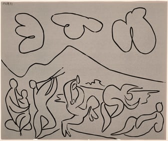 Pablo Picasso, Bacchanale (Orozco 214), Grabados al linoleo, Limited Edition Linocut