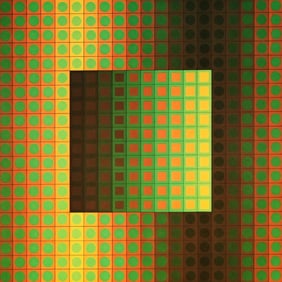 Victor Vasarely, Composition, Folklore Planetaire, Limited Edition Heliogravure