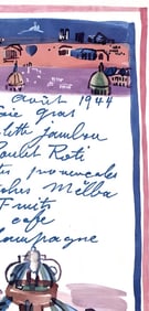 Raoul Dufy, Le menu de la Liberation, Vacances forcees