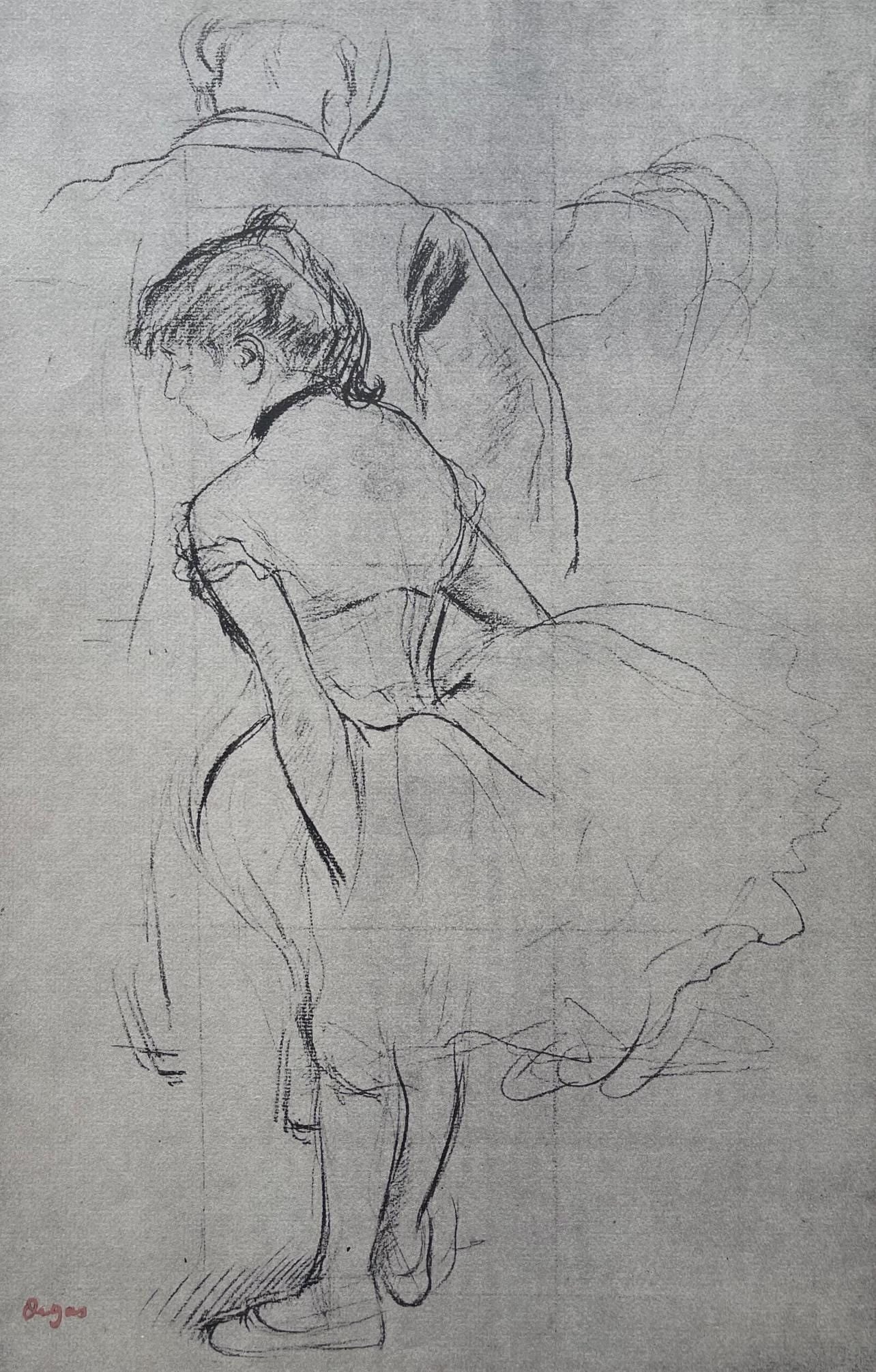 Edgar Degas, Dancer arranging her dress, Ten Ballet Sketches, Limited Edition Lithograph (1 of 4)