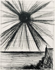 Bernard Buffet, Composition (Reinz 208-222), Voyages Fantastiques, Limited Edition Etching