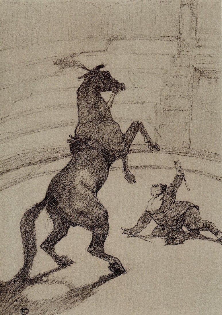Henri de Toulouse-Lautrec, Cheval pointant, The Circus by Toulouse-Lautrec, Limited Edition (1 of 4)