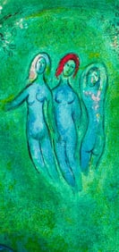 Marc Chagall, Le songe de Daphnis et les nymphes, Daphnis et Chloe, Limited Edition Heliogravure