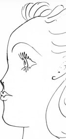 Pablo Picasso, Profil de jeune fille (Cramer 84; Johnson/Stein 77), 40 dessins de Picasso en marge