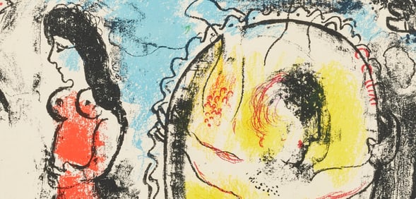 Marc Chagall, Composition (Mourlot 411; Cramer 59), Derriere le miroir, Limited Edition Lithograph